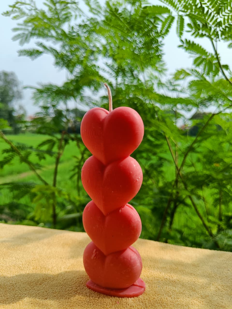 ❤️ Heart Pillar Candle – Love That Lights Up