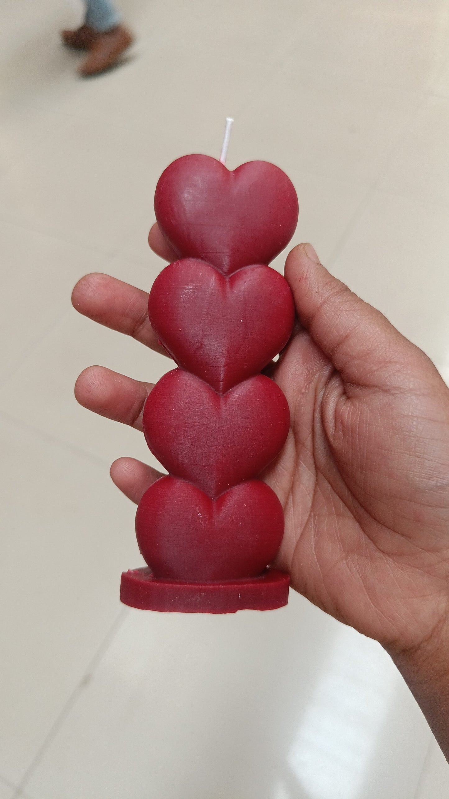 ❤️ Heart Pillar Candle – Love That Lights Up
