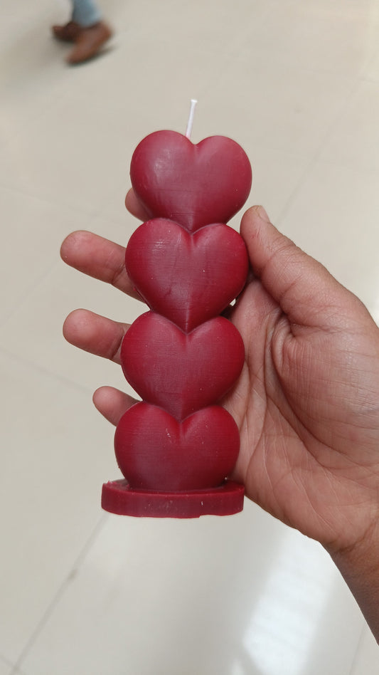 ❤️ Heart Pillar Candle – Love That Lights Up