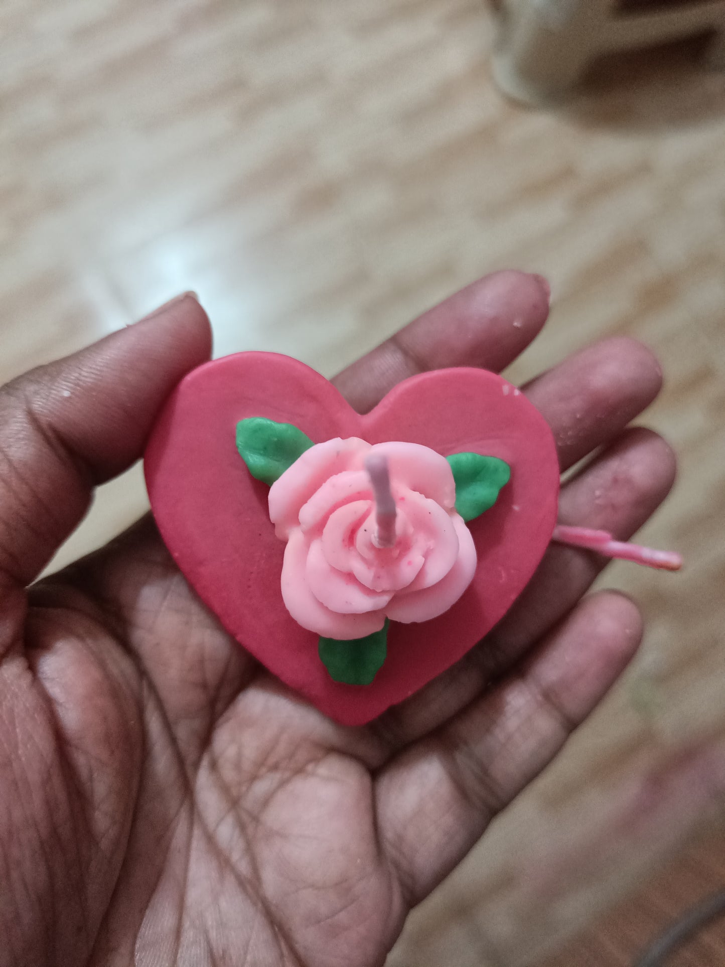 Rose Cor Heart Candle 🌹❤️