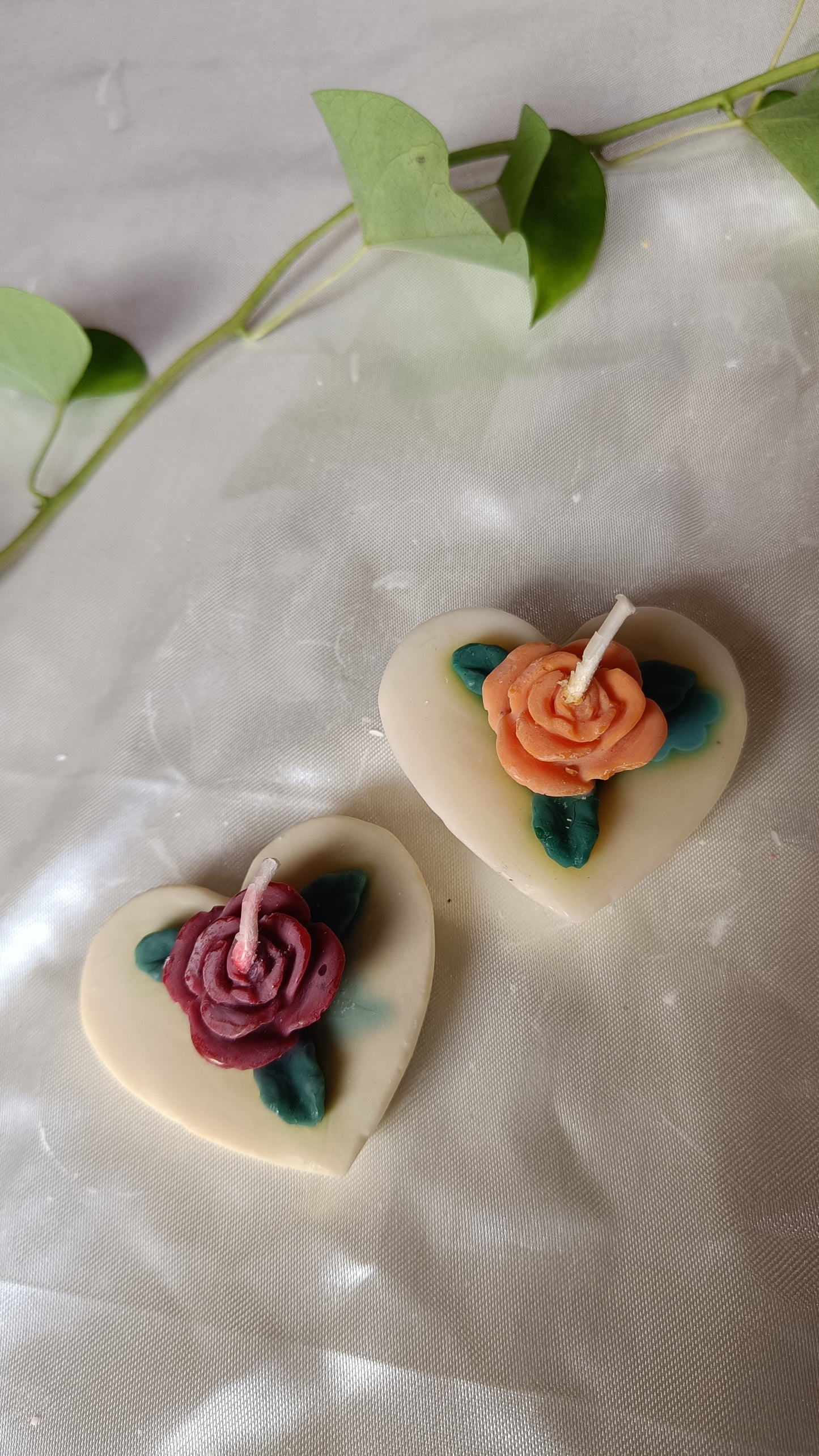 Rose Cor Heart Candle 🌹❤️