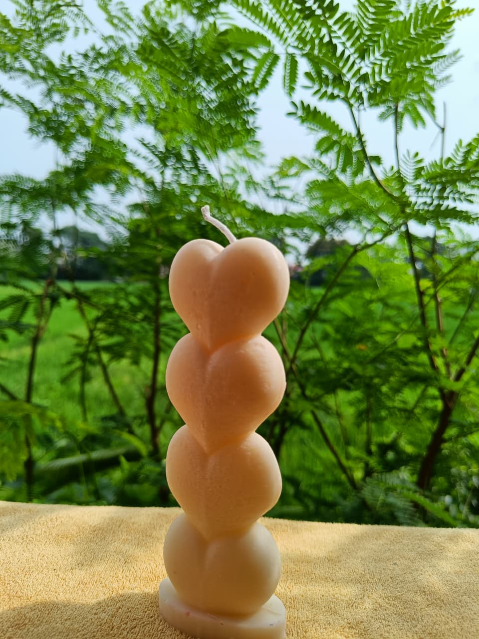 ❤️ Heart Pillar Candle – Love That Lights Up